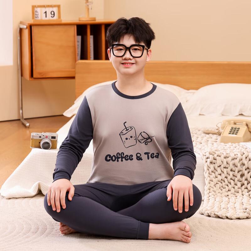 YUZHAOLIN Men's Plus Size Thermal Underwear Set for Teens