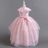 Girls' formal dresses with trains, puff-skirted princess dresses, high-end dresses, and stage performance gowns