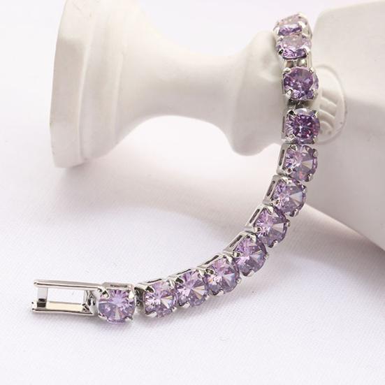 Brățară șic cu stras delicat rafinat multicolor strălucitor rochie răpitoare tenis brățară femei bijuterii încheietura mâinii