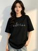 Funny Cat Heartbeat Graphic T Shirt Unisex Summer Casual Short Sleeve Crew Neck Loose Tee Kawaii Kitten Harajuku Top
