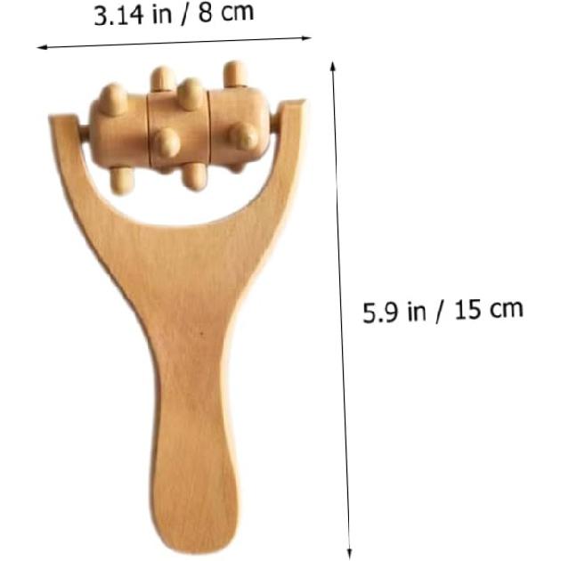 4pcs Wooden Massage Tools Ergonomic Wood Massager for Full Body Relief for Neck Back Legs Arms and Feet Lightweight and Portable for Home and Travel