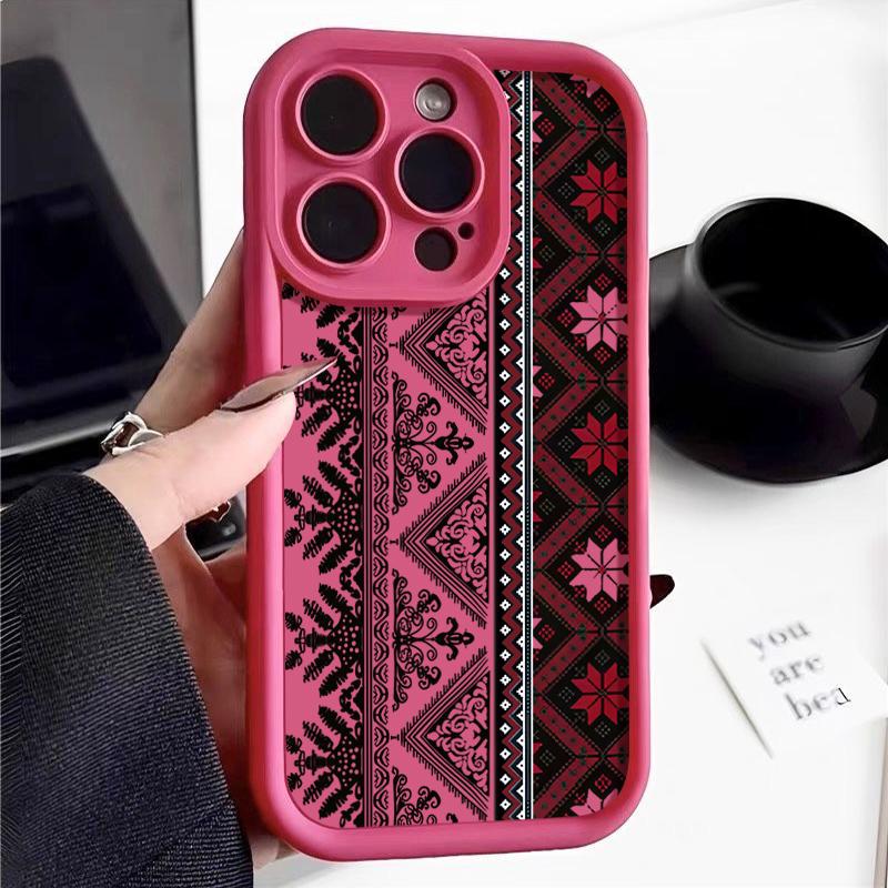 Vintage Totem Patterned Phone Case For iPhone 17 Air 16 E 15 14 13 12 11 Pro Max Plus Mini SE 2020 2022 Soft TPU Phone Cover