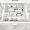 Drawer Organizers Set of 15, 4 Sizes Clear Plastic Drawer Organizers and Storage B for Kitchen, Bathroom, Office, Dresser Desk Drawer Organizer Tray