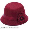 Linen Material Fedora Hat Floral Design Bowler Hat Vintage European Bucket Hat  Formal Events