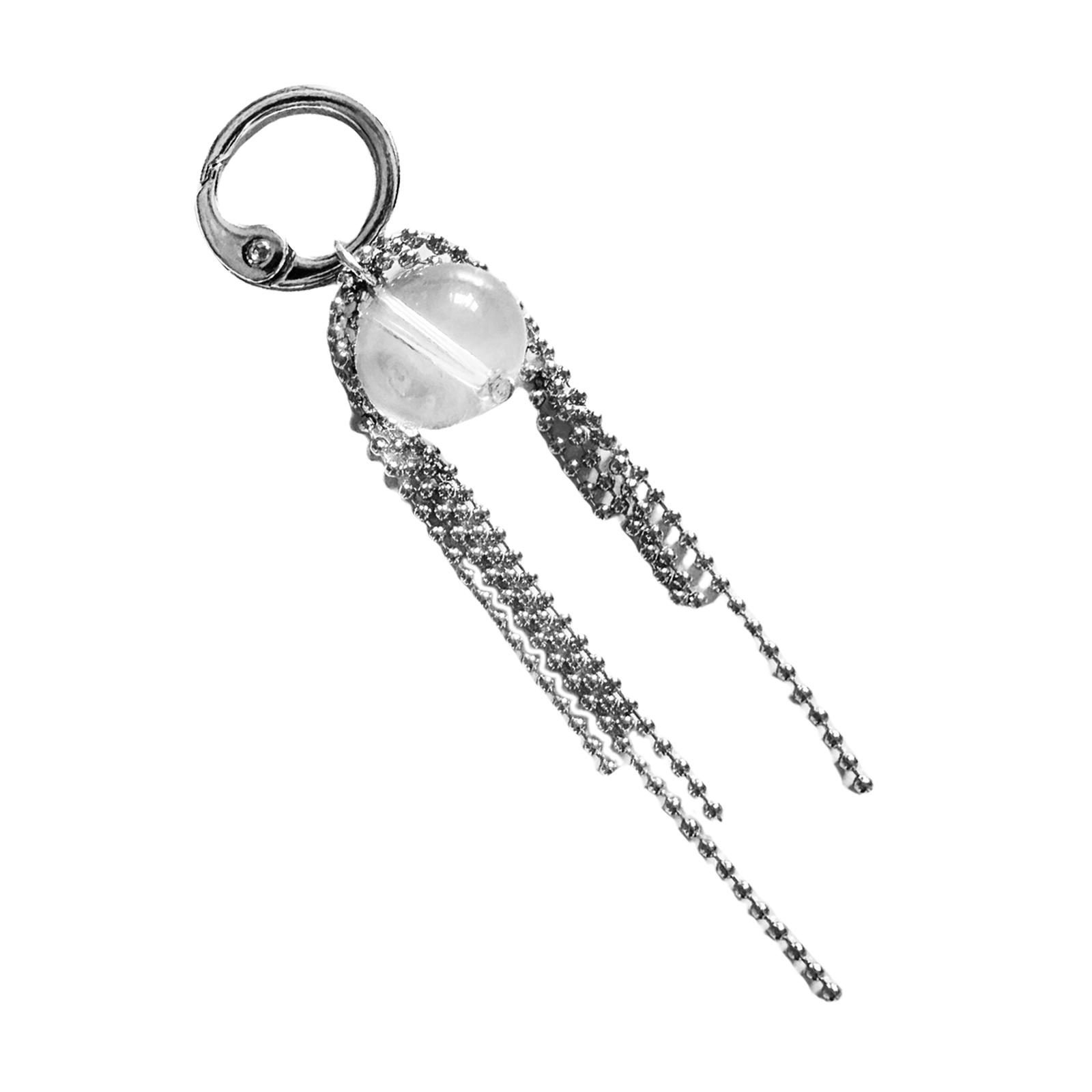 

Large Sphere/Heart Pendant Keychain Metal Chain Keyring Charm Stylish Key Chain Accessory for Fashion Enthusiasts 3