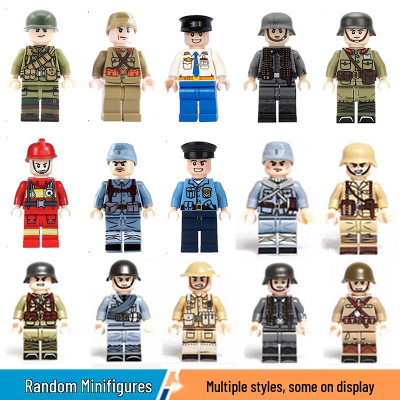 City Defense Team Toy: Small Building Block Figures for Kids