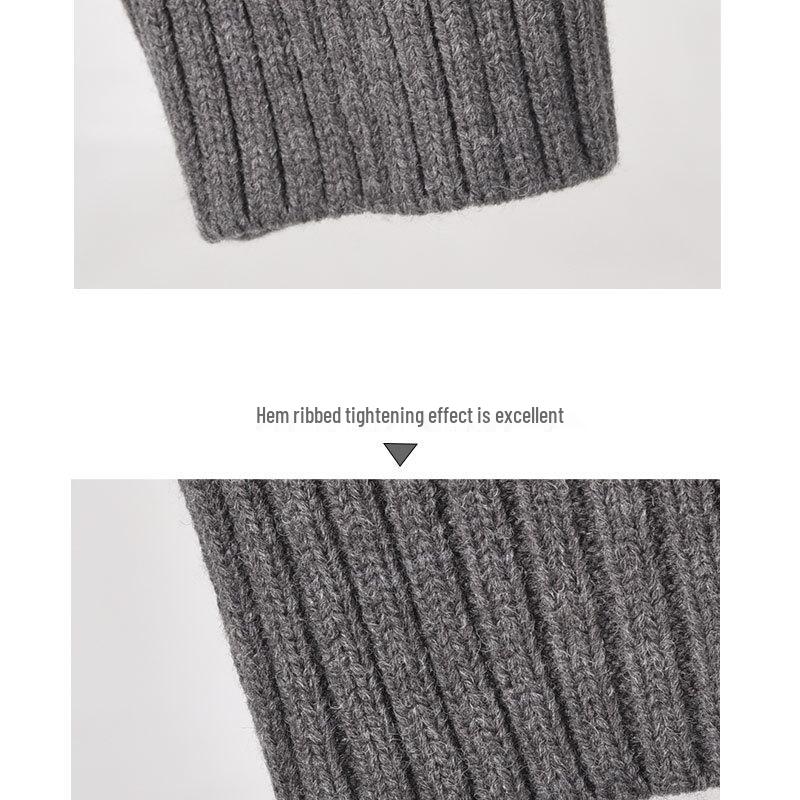 BROWIN2025 Autumn/Winter Colorblock Wool Blend Stand Collar Jacket