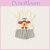 Childrens Summer Cotton Tshirt And Shorts Set With Cartoon Prints For Kids Ages 3 To 8