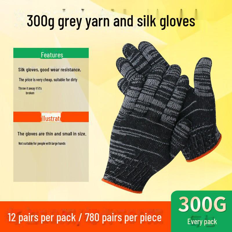 Cotton Yarn Work Gloves for Construction and Labor Protection