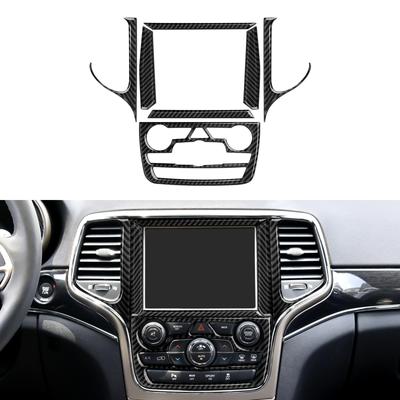 Carbon Fiber for 2011- Jeep Grand Cherokee Accessories Dashboard GPS Navigation CD Cover Center Console