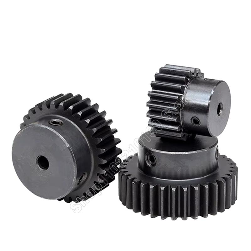 1 Adet 1.5 Modül Düz Dişli 1.5M Pinyon Dişliler 30 35 40 45 50 60 65 70 80 Diş Silindirik Motor Dişlisi Şanzıman Parçaları Delik 8-25mm