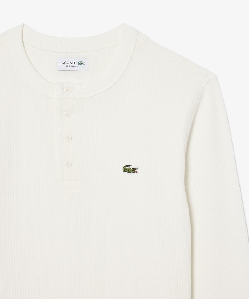 LACOSTE Men'S Waffle Long Sleeve Henley Neck T-Shirt Th1300-56G 70V
