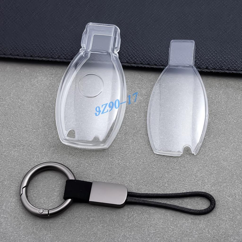 Fully Transparent Car Key Cover Shell For Mercedes Benz W176 W246 W204 W205 W212 W221 W166 X253 C253 W463 C117 C218 X156