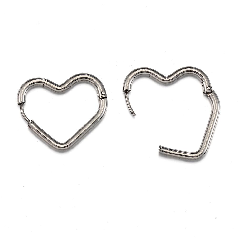 10 Stück Edelstahl Dickdraht Creolen Ohrringe Damen Herren Punk Hiphop Huggie Piercing Schmuckherstellung DIY Goldfarbe Accessoire