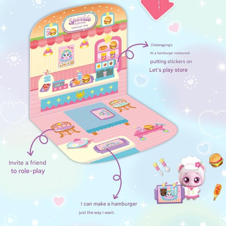 Vyrobeno v Koreji - Chyť hvězdu! Sada samolepek pro hru na role Teenieping (7 typů)