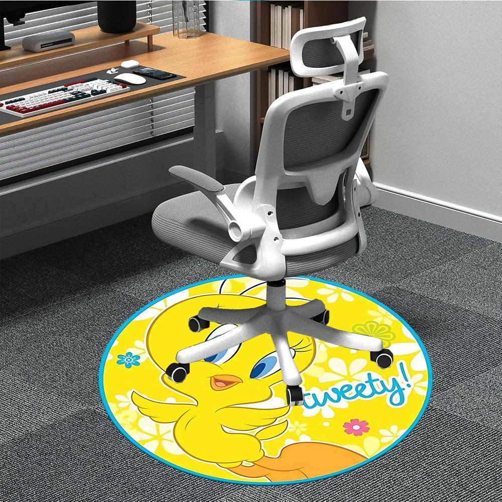 

1pc Looney Tunes Bird Office Round Area Rug, Under Office Chairs Bedroom Living Room Home Decor, Room Deco, Available in Various Sizes164 80cm by 80cm