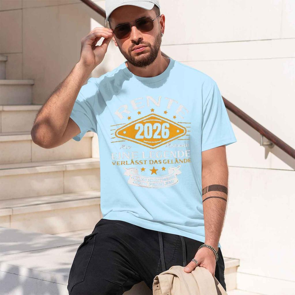 Lizable Retireunisext Gift Summer Tee Short Sve Casual Desired Name Roundneck Breathable Grh Casual S 2026 New Model Shortsleeve