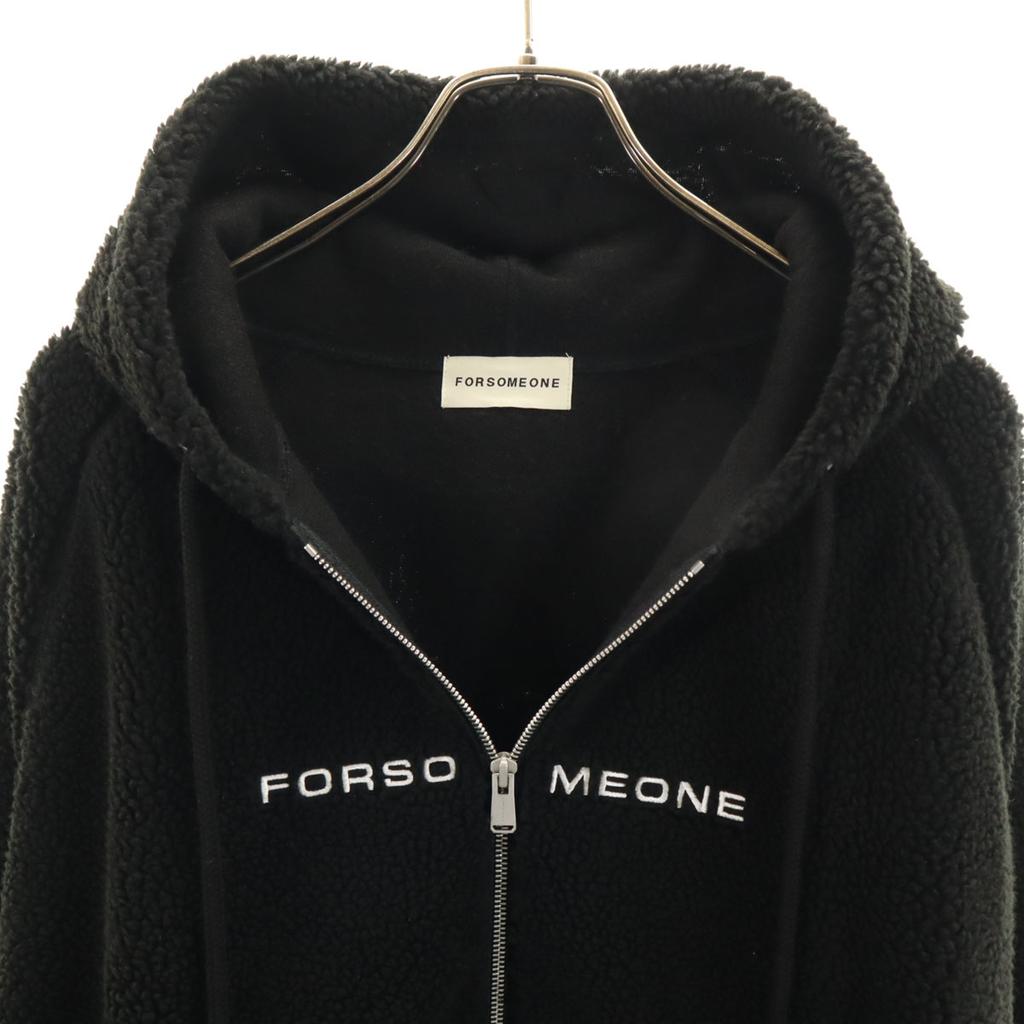 FORSOMEONE Long sleeve Bore Zip hoodie 48 black Men's Used
