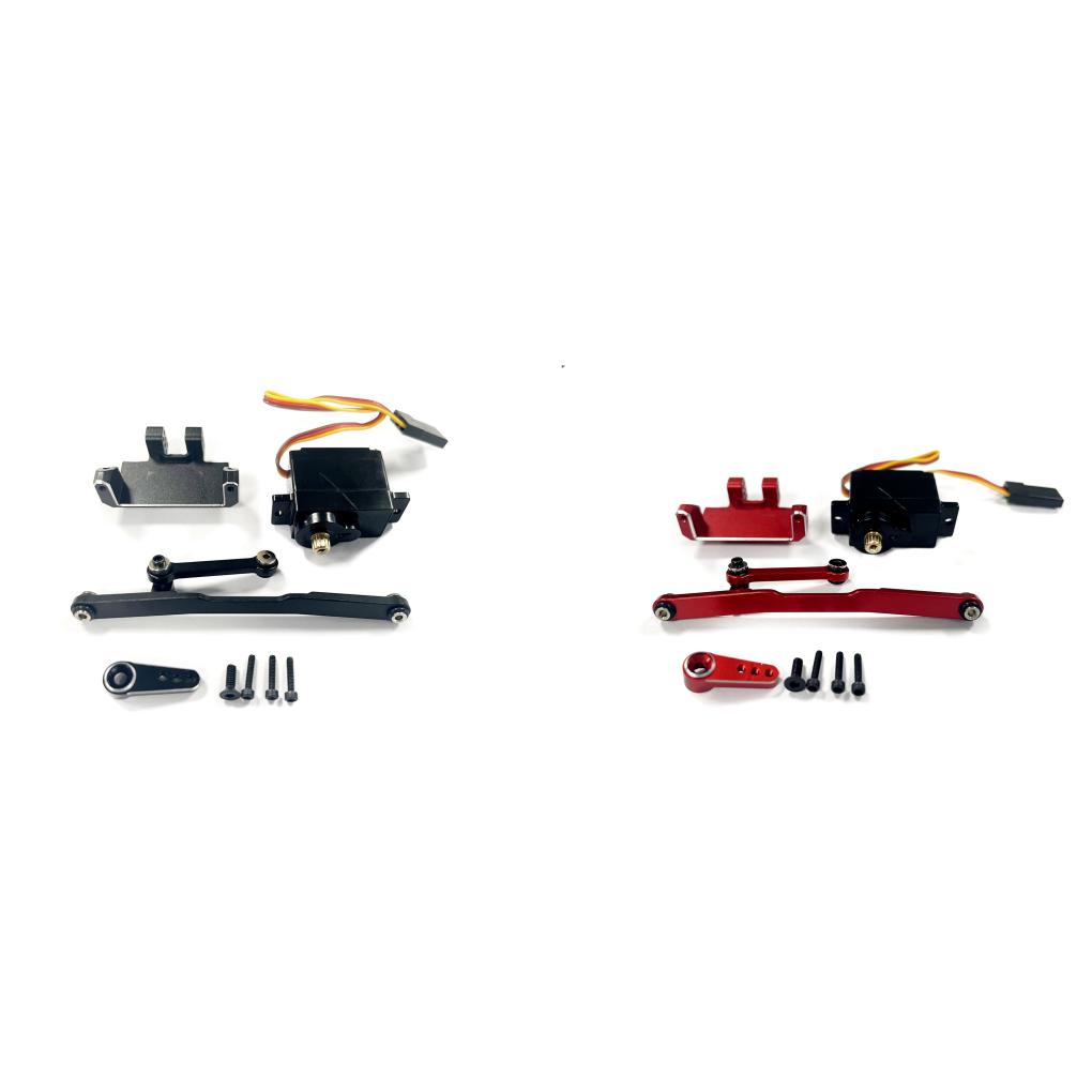 4pcs 1/24 Steering Servo Saver Complete Aluminum Alloy High Precision Rc Steering Servo Saver Complete For SCX24