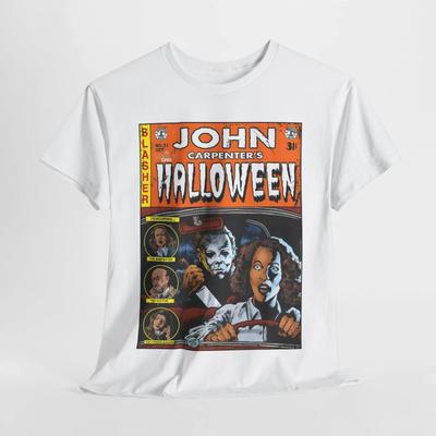 Halloween Film Michael Myers Ricky P BD T-shirt 100% Coton T-shirts Homme Haut Unisexe T-shirt Lourd en Coton