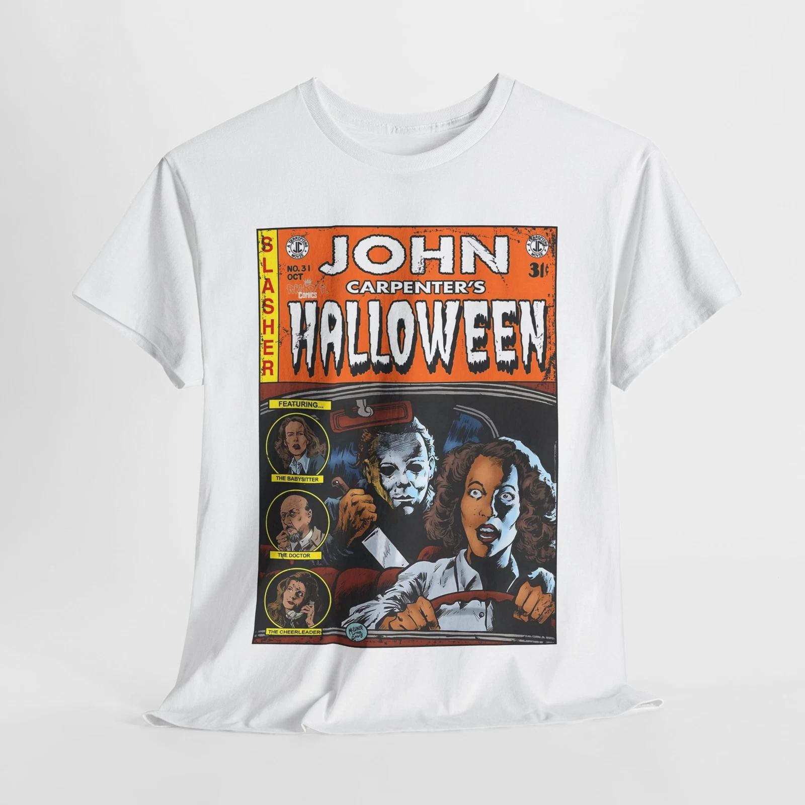 

Halloween Movie Michael Myers Ricky P Comics 100% Cotton T-shirt Mens Tees Top Unisex Heavy Cotton Tee XL