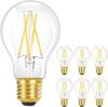 Pack de 6 lâmpadas LED E27 - NETTLIFE - A60 - Filamento retrô Edison - 4W (branco quente 2700K) - Base E27