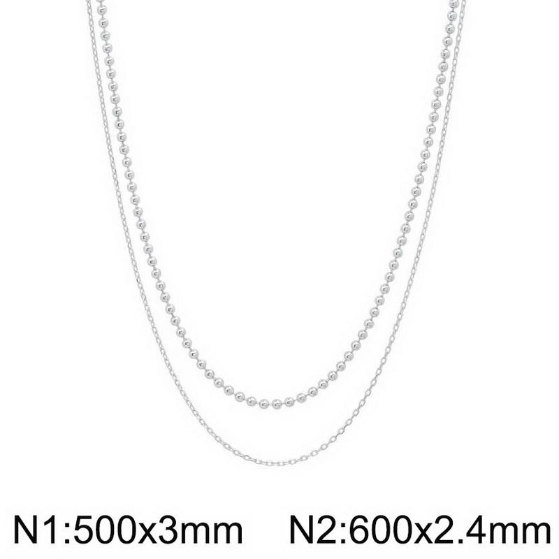 Многослойное ожерелье из нержавеющей стали, модный золотой цвет, узор «елочка» и кабельная цепь, водостойкие, минималистичные ювелирные изделия, подарки