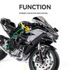 1:6kawasaki H2r Alloy Motorcycle Model Ignition Start Function With Simulated Spray Effect Premium Diecast Locomotive Decoration