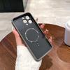 Stylish Carbon Fibre Large Window Case for IPhone 17 Air 16E 16 15 14 Pro Max Magnetic Wireless Charge Shockproof Protect Cover