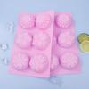 Silikonowa forma 3D z 6 wgłębieniami, 3 różne kształty kwiatów, do DIY, Fondant, Ciasta, Wyrabiania Mydła, Świec, Ciasta, Czekolady, Forma do Pieczenia