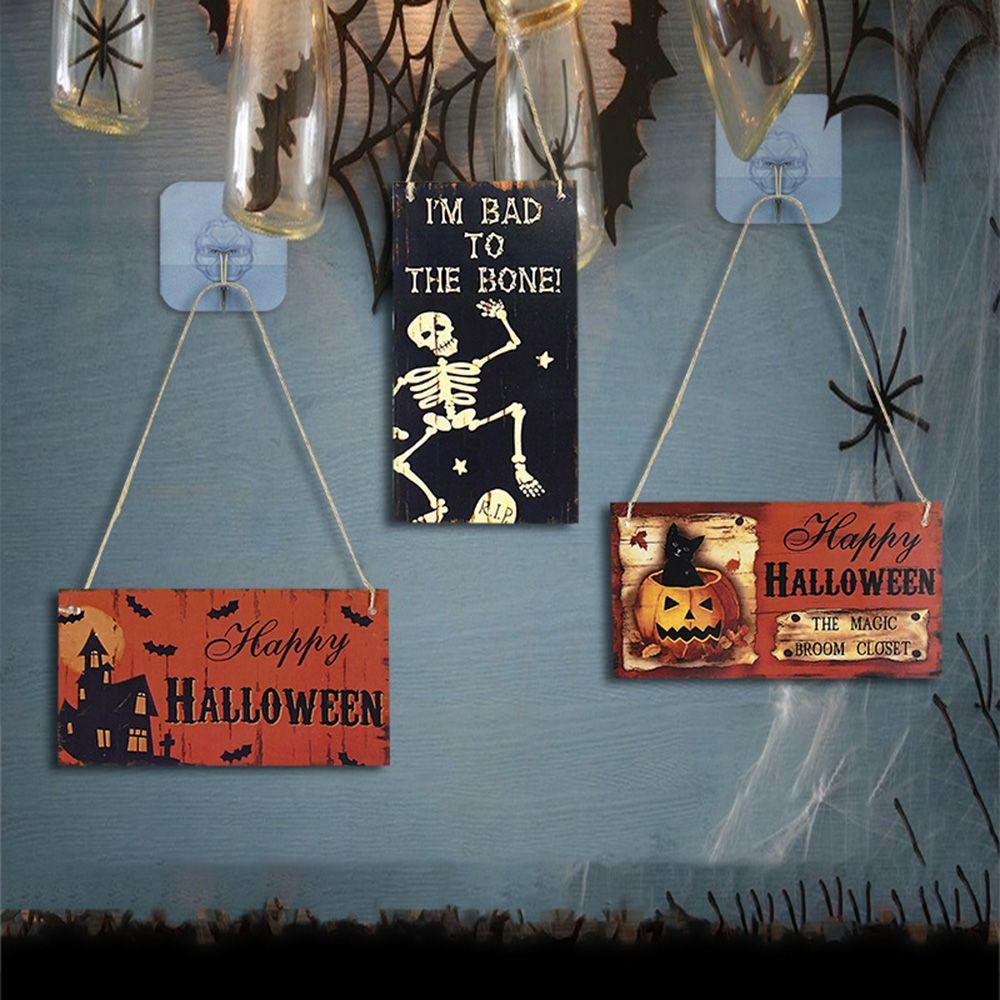 Pendant Pumpkin For Home Door Wall Halloween Decoration Wooden Plaque Wood Sign Hanging Ornament