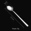 Korean Long-Handled Thick Stainless Steel Spoon for Soup and Coffee