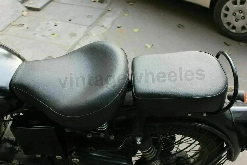 Front & Rear Seat Black Fits For Royal Enfield Classic 350 500 CC Soft Comfort