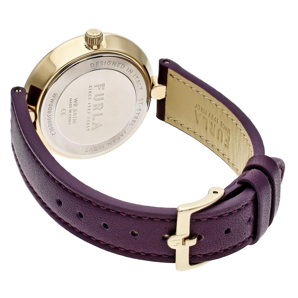 Uhr FURLA LOGOLINKS MULTIFUNKTIONS Gold Zifferblatt Edelstahl Quarz Uhr Schmuck Accessoire WW00030009L2 Braun [Furla] 35,5MM Damen [Artikel]