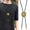 Bolo Tie Braided Rope 3D Cowboy Hat Western Necklace Costume Accessory for Men