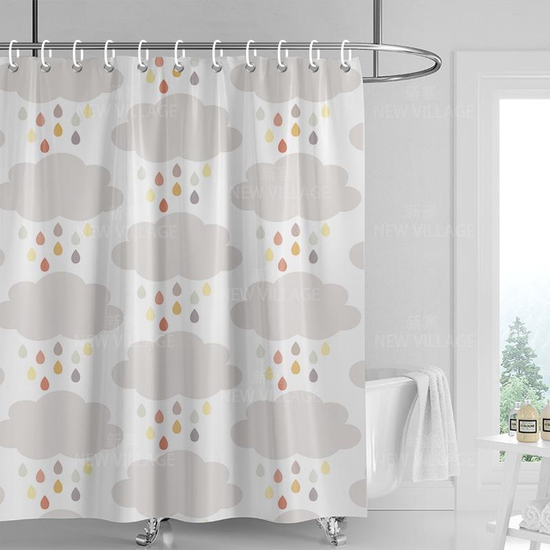 Dekoracja domu zasłony prysznicowe łazienka wodoodporna zasłona materiał Pokój dzienny Nowoczesny Nordycki Nowoczesny prosty wzór geometryczny