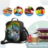 Katze Galaxie Isolierte Lunchtasche für Schule Arbeit Picknick Niedliches fliegendes Kätzchen Reise im Weltraum Lunchbehälter Wiederverwendbare Kühltasche