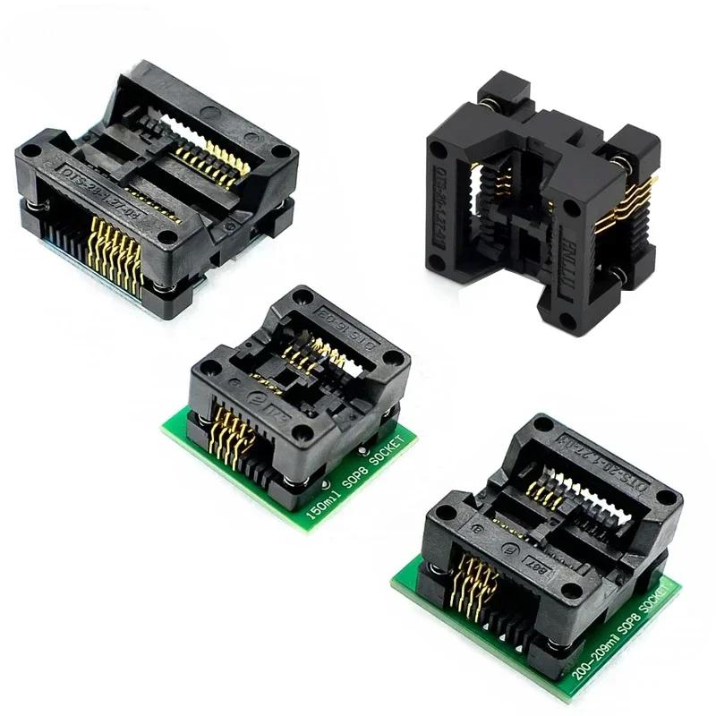 SOP8 Test Clip Adapter Socket Converter Module SOP8 To DIP8 150mil 200mil IC Test Stand