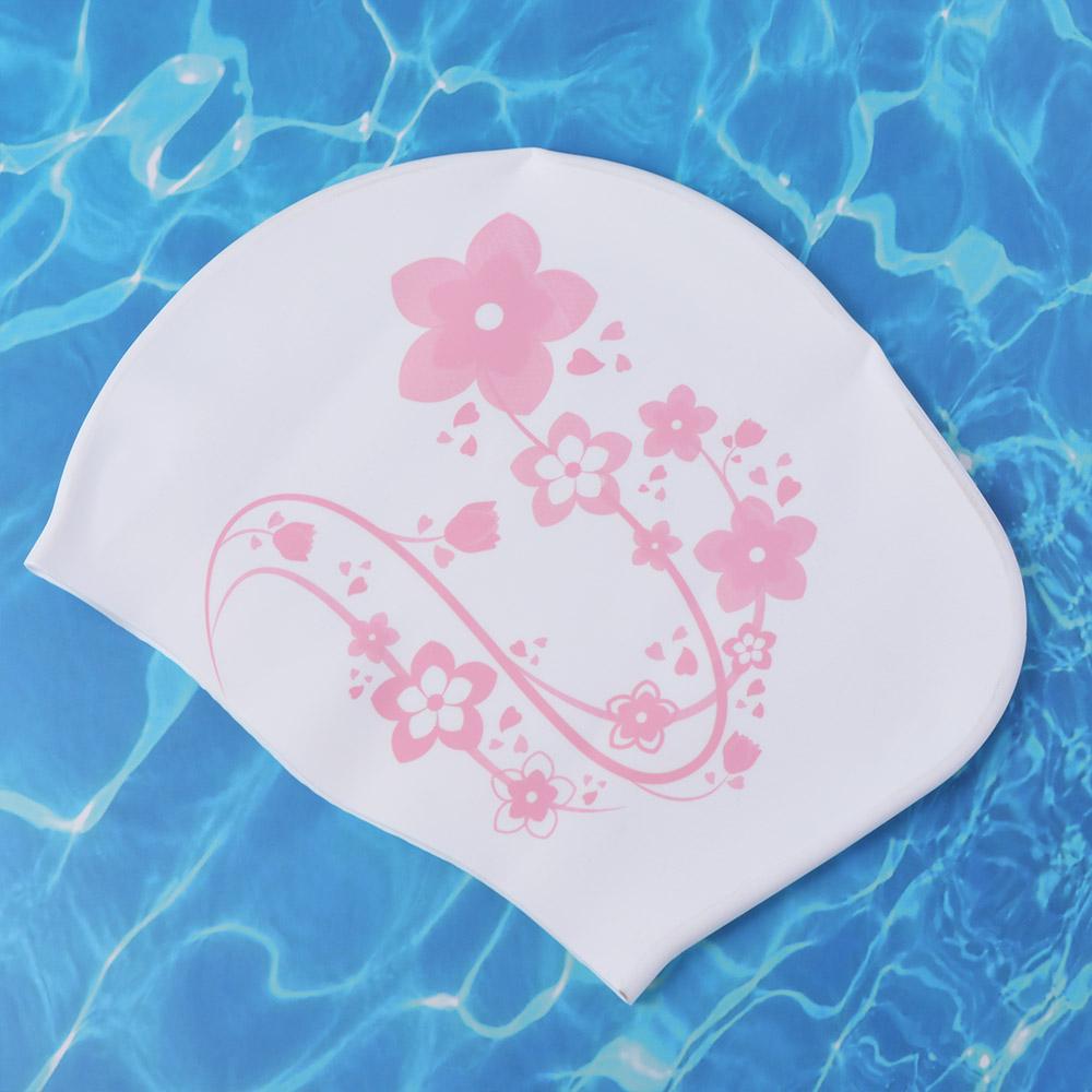 Thicken Design Floral Diving Hat Elastic Snorkeling Cap  Prevent Chlorine Irritation