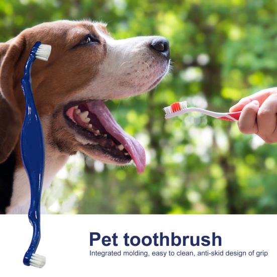 Yousheng Pet Toothbrush Soft Bristles Pet Dental Care Toothbrush Double Head Design Cat Dog Toothbrush Pet Supplies