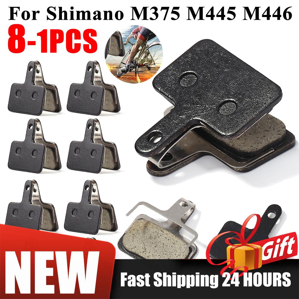 1-8 STKS MTB Mountainbike Schijfremblokken voor Shimano M375 M445 M446 Hars Semi-Metalen Fietsremblok Remonderdelen