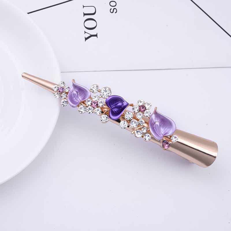 New Gorgeous Shiny Crystal Zircon Hairpin Sweet Lady Hairpin Duck Beak Hairpin High Quality Flower Tree Branch Hairpin