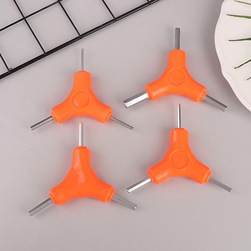 1 Pcs 3 In 1 Trigeminal Hex Key Set 2.5/3/4/5/6/8Mm Chrome Vanadium Steel Hand Tools Bicycle Maintenance Tools