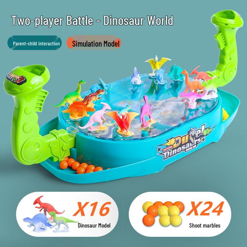 Kids' Dinosaur Pinball Battle Game - Parent-Child Interactive Catapult Table