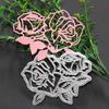 Metall-Stanzschablonen mit Rosenmotiv, gestanzt, für DIY Scrapbooking, Album, Papier, Karte, Prägung