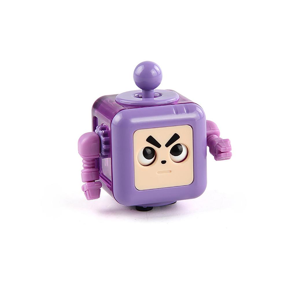 Funny Big Eyes Robot Cube Decompression Toys 6Sided Playable Sensory Toys Stress Relief Birthday Gifts For Children Adults