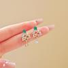 Women's Exquisite Rhinestone Christmas Tree Stud Earrings - Elegant and Versatile for a Festive Atmosphere