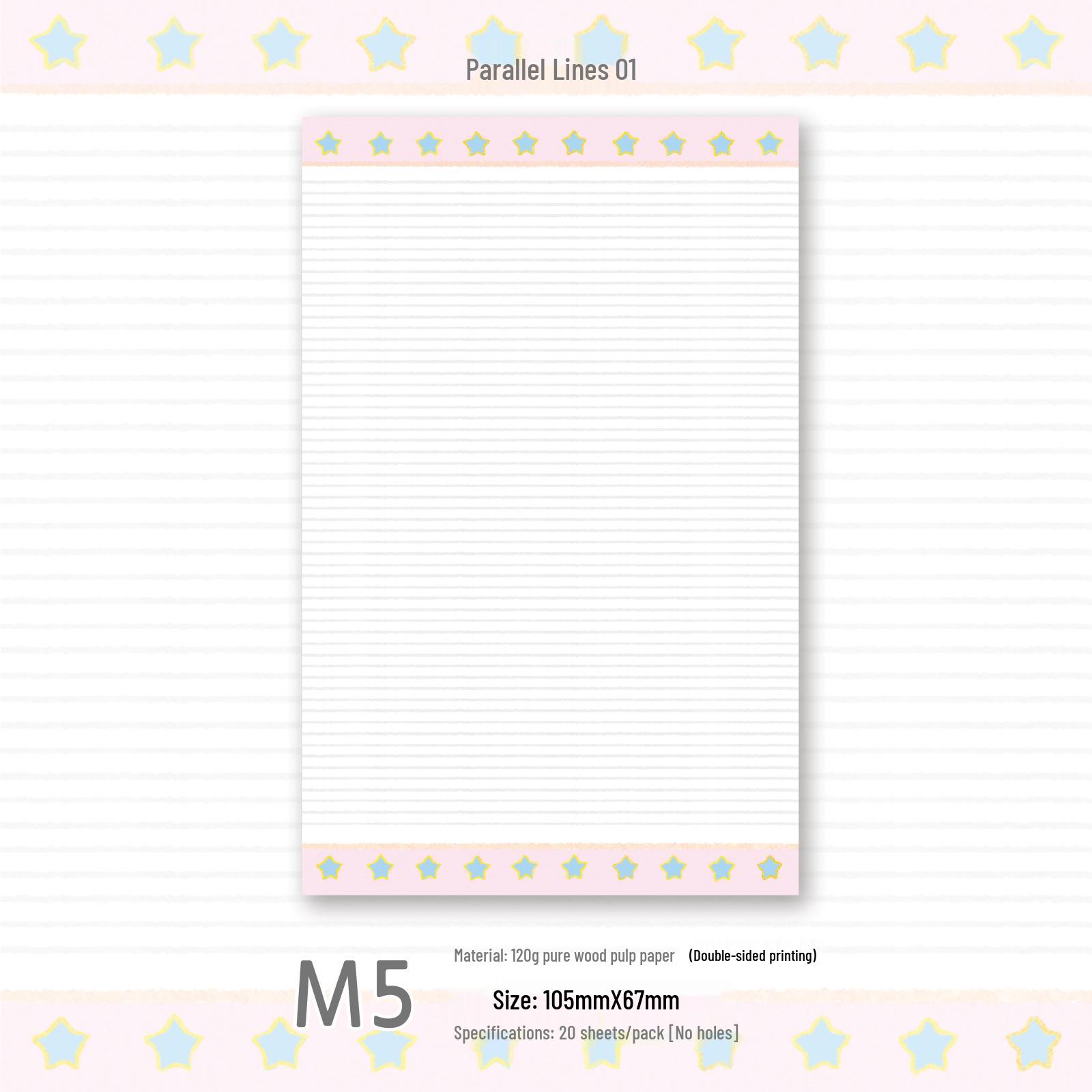 AGUGU Wishing Star M5 Hand-painted Tearable Sticky Notes for Journaling and Collage
