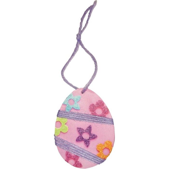 Lot de 6 suspensions œufs plats en bois