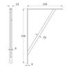 Console renforcée - amig - 9 - acier - 250 x 150 mm - blanc